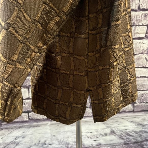 Chico's Design Brown Button Down Long Sleeve Top Size Large - Picture 5 of 9